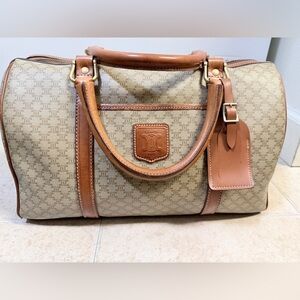Vintage Celine macadame coated canvas speedy Boston bag